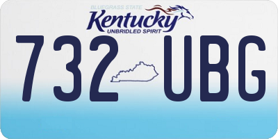 KY license plate 732UBG