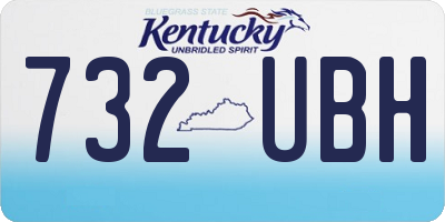 KY license plate 732UBH
