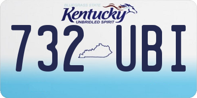 KY license plate 732UBI