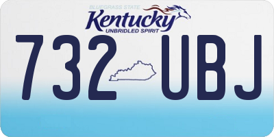 KY license plate 732UBJ