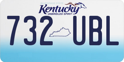KY license plate 732UBL
