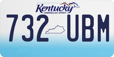 KY license plate 732UBM
