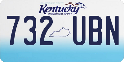KY license plate 732UBN