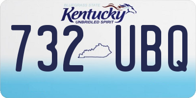 KY license plate 732UBQ