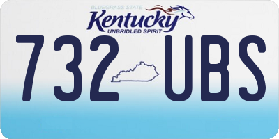 KY license plate 732UBS