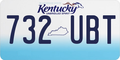 KY license plate 732UBT