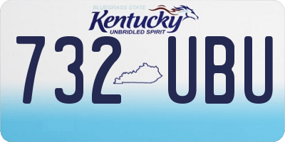 KY license plate 732UBU