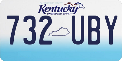 KY license plate 732UBY