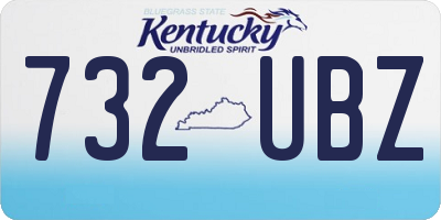 KY license plate 732UBZ