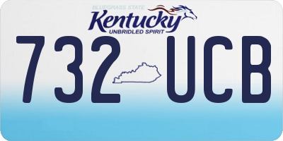 KY license plate 732UCB