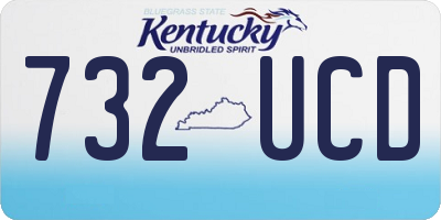 KY license plate 732UCD