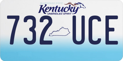 KY license plate 732UCE