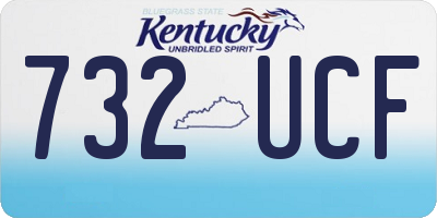 KY license plate 732UCF