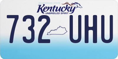 KY license plate 732UHU