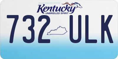 KY license plate 732ULK