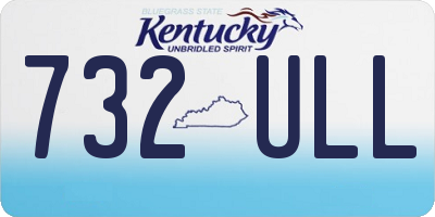 KY license plate 732ULL