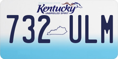 KY license plate 732ULM