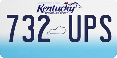KY license plate 732UPS