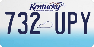KY license plate 732UPY