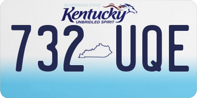 KY license plate 732UQE
