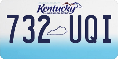 KY license plate 732UQI