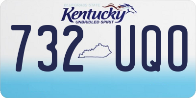 KY license plate 732UQO