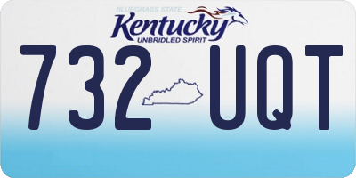 KY license plate 732UQT