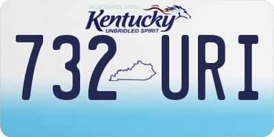 KY license plate 732URI