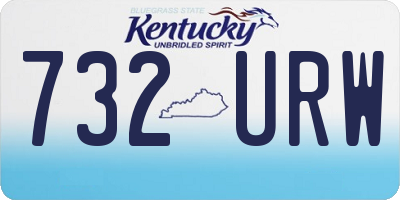 KY license plate 732URW