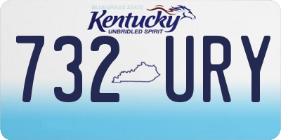 KY license plate 732URY