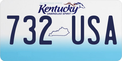 KY license plate 732USA