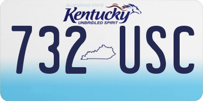 KY license plate 732USC