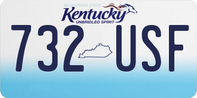KY license plate 732USF
