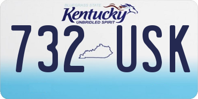 KY license plate 732USK