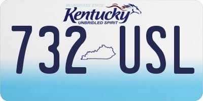 KY license plate 732USL