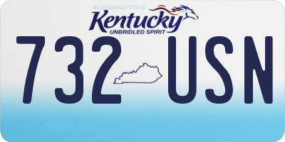 KY license plate 732USN