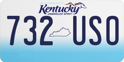 KY license plate 732USO