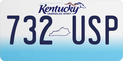 KY license plate 732USP
