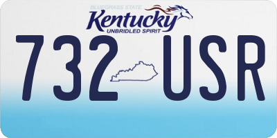KY license plate 732USR