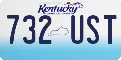 KY license plate 732UST