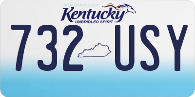 KY license plate 732USY