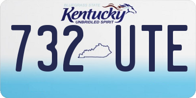KY license plate 732UTE