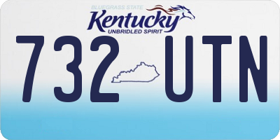 KY license plate 732UTN