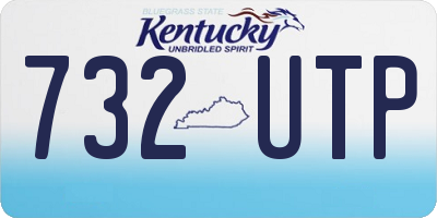 KY license plate 732UTP