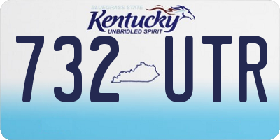 KY license plate 732UTR