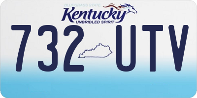 KY license plate 732UTV