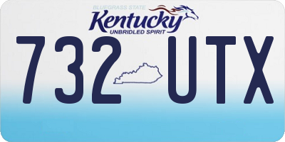 KY license plate 732UTX