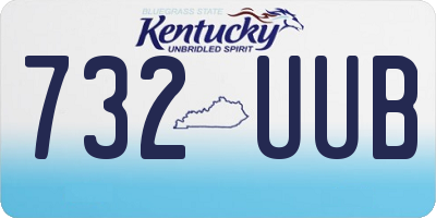 KY license plate 732UUB