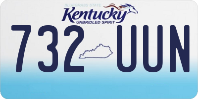 KY license plate 732UUN