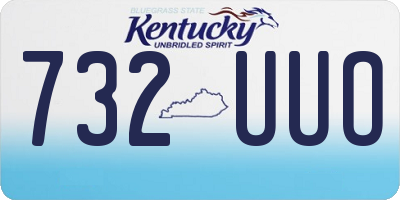 KY license plate 732UUO